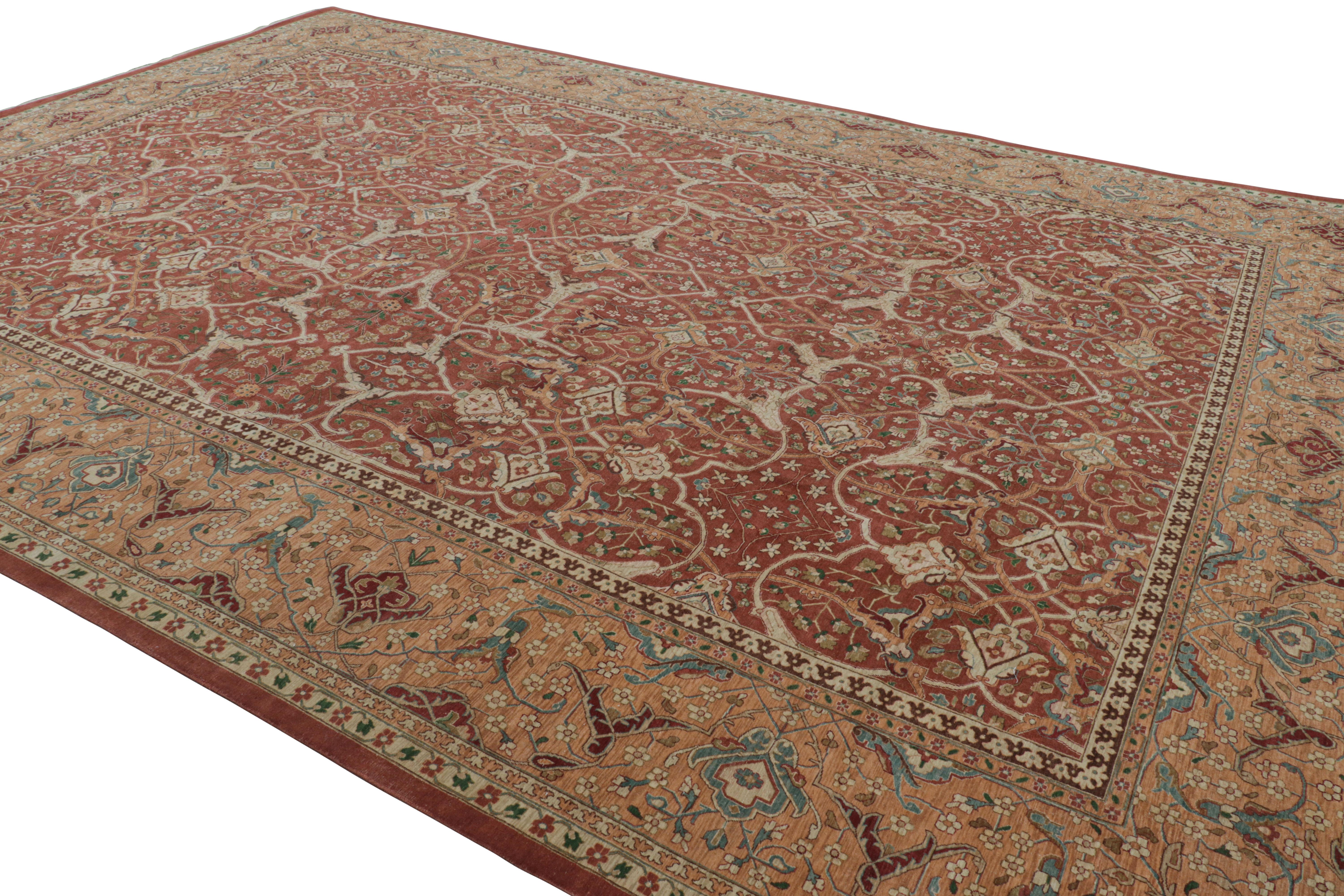 Rug & Kilim's Oversized Persian Tabriz Style Rug in Red with Floral Patterns (Tapis persan surdimensionné de style Tabriz en rouge avec des motifs floraux) Neuf - En vente à Long Island City, NY