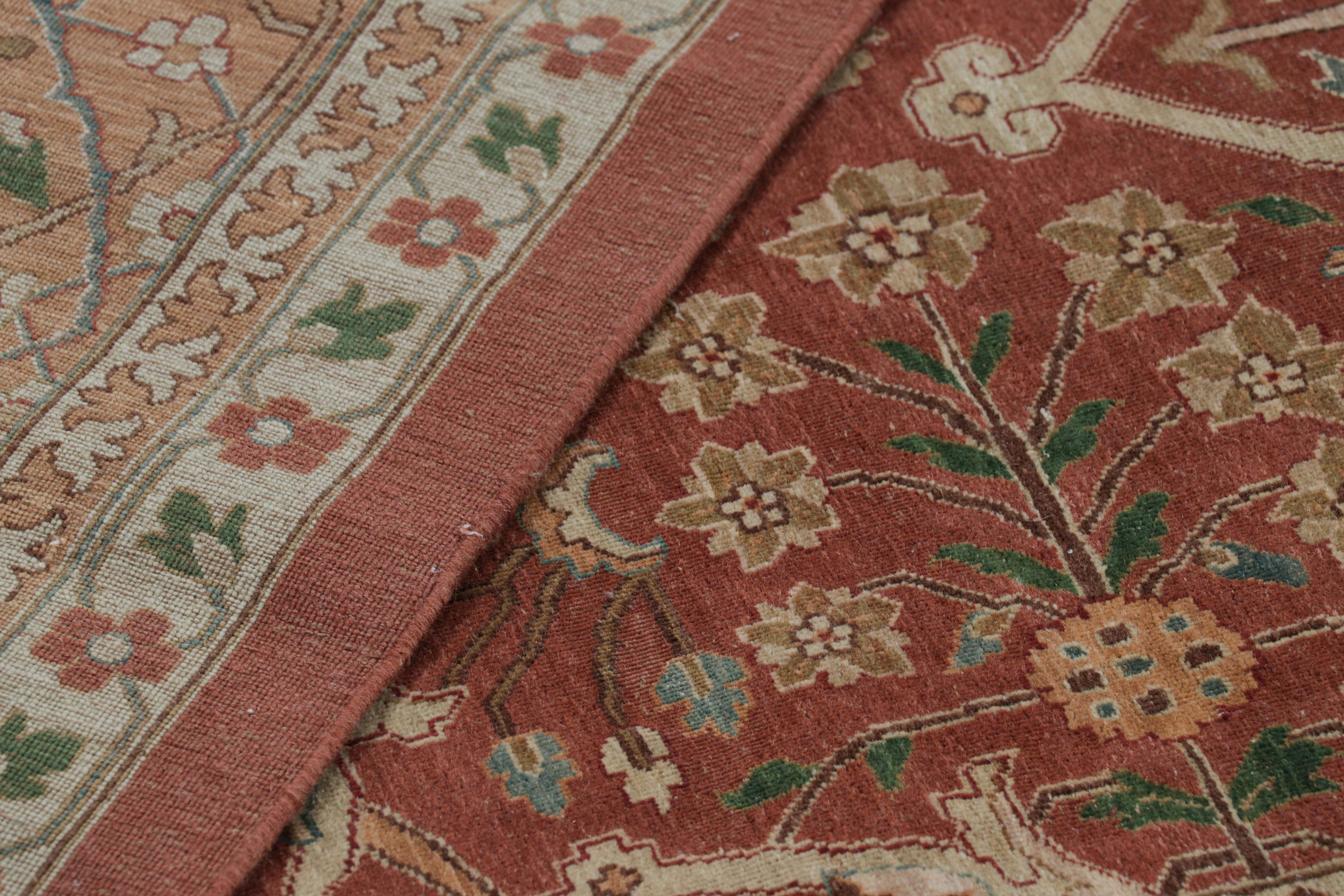 Rug & Kilim's Oversized Persian Tabriz Style Rug in Red with Floral Patterns (Tapis persan surdimensionné de style Tabriz en rouge avec des motifs floraux) en vente 1