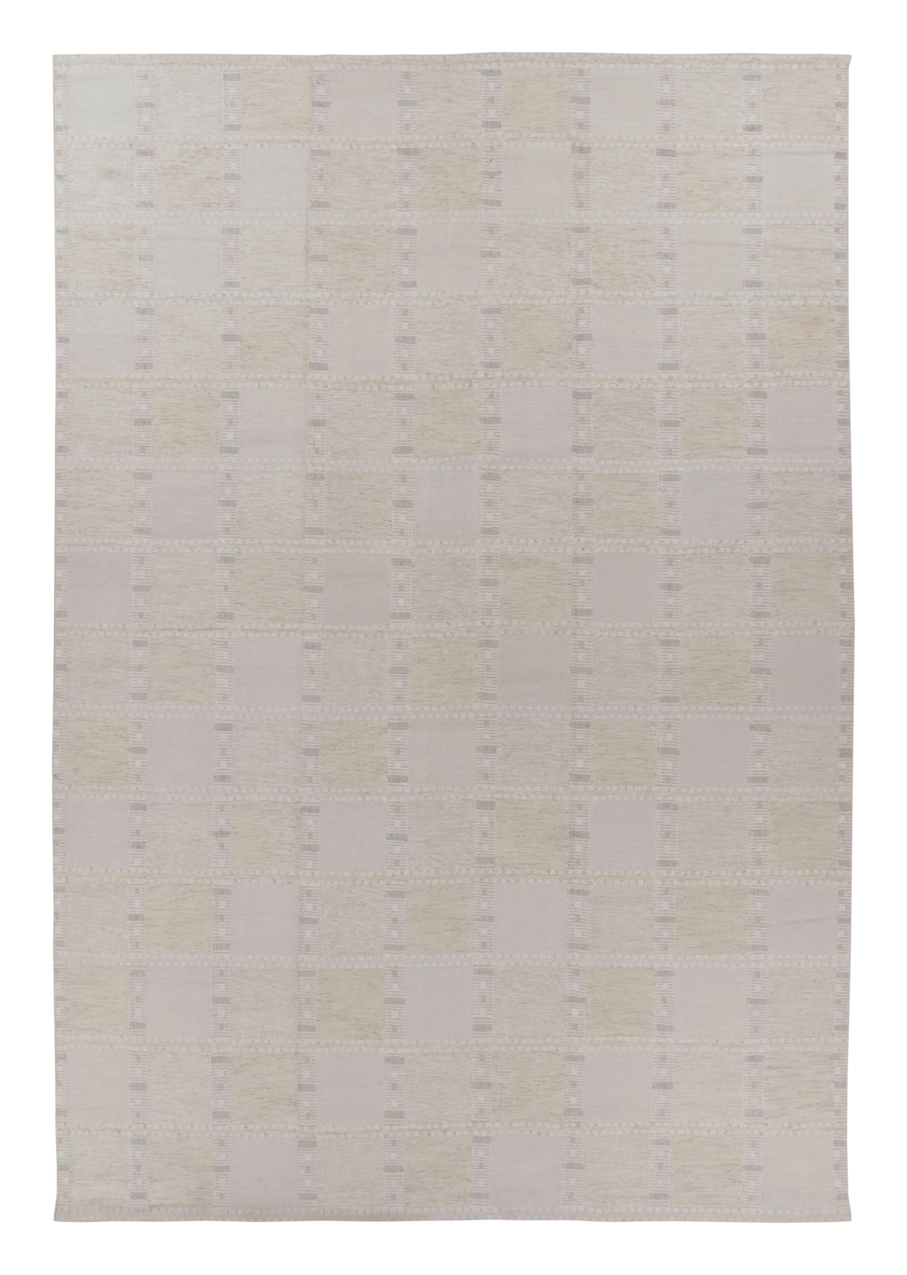 Rug & Kilim’s Oversized Scandinavian-Inspired Rug, White Minimalist Geometry