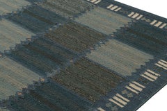 Rug & Kilim’s Oversized Scandinavian Style Custom Rug, Gray-Brown Geometric