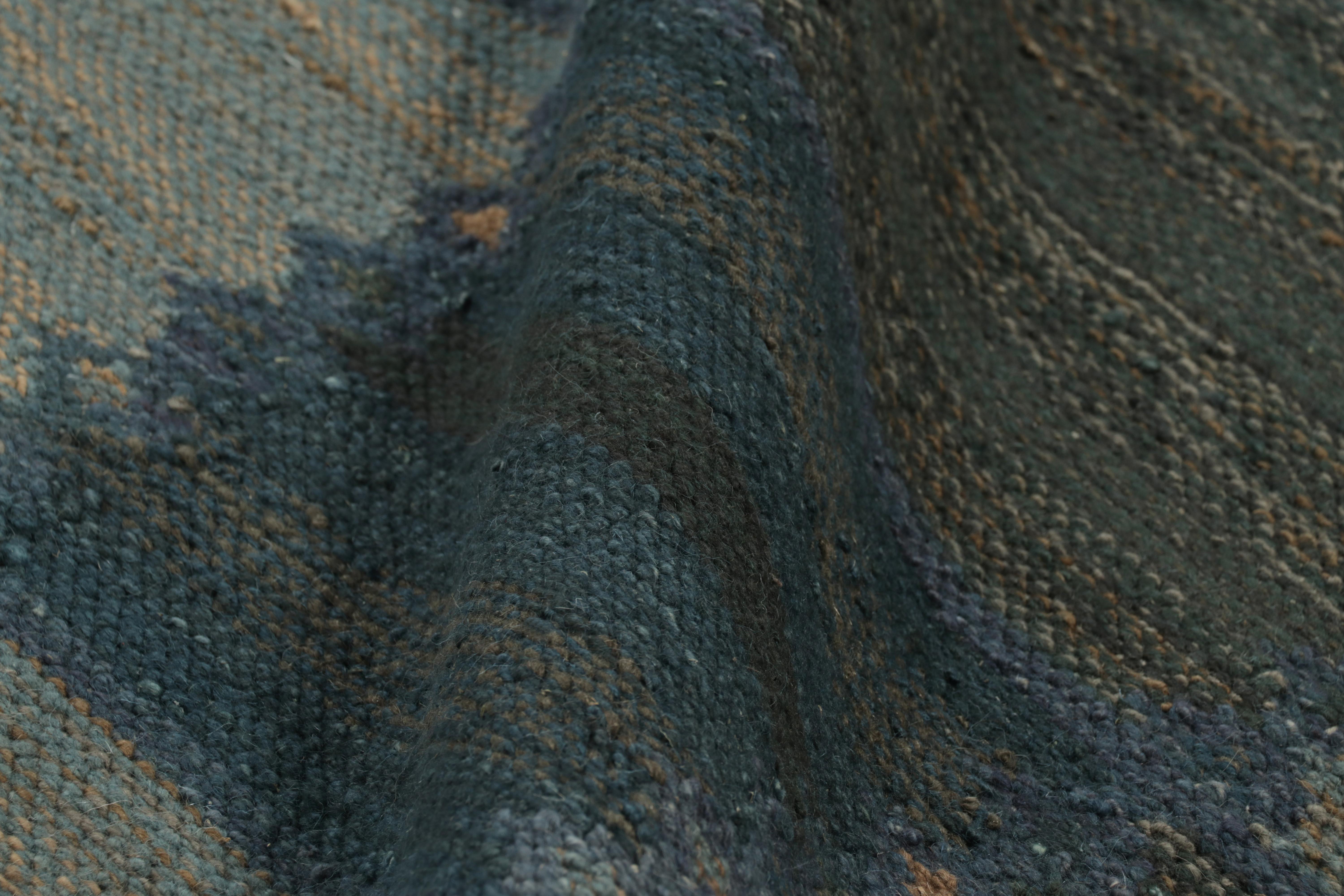 Contemporary Rug & Kilim’s Oversized Scandinavian Style Custom Rug, Gray-Brown Geometric For Sale