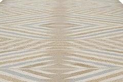 Rug & Kilim’s Oversized Scandinavian Style Custom Rug with Chevron Patterns