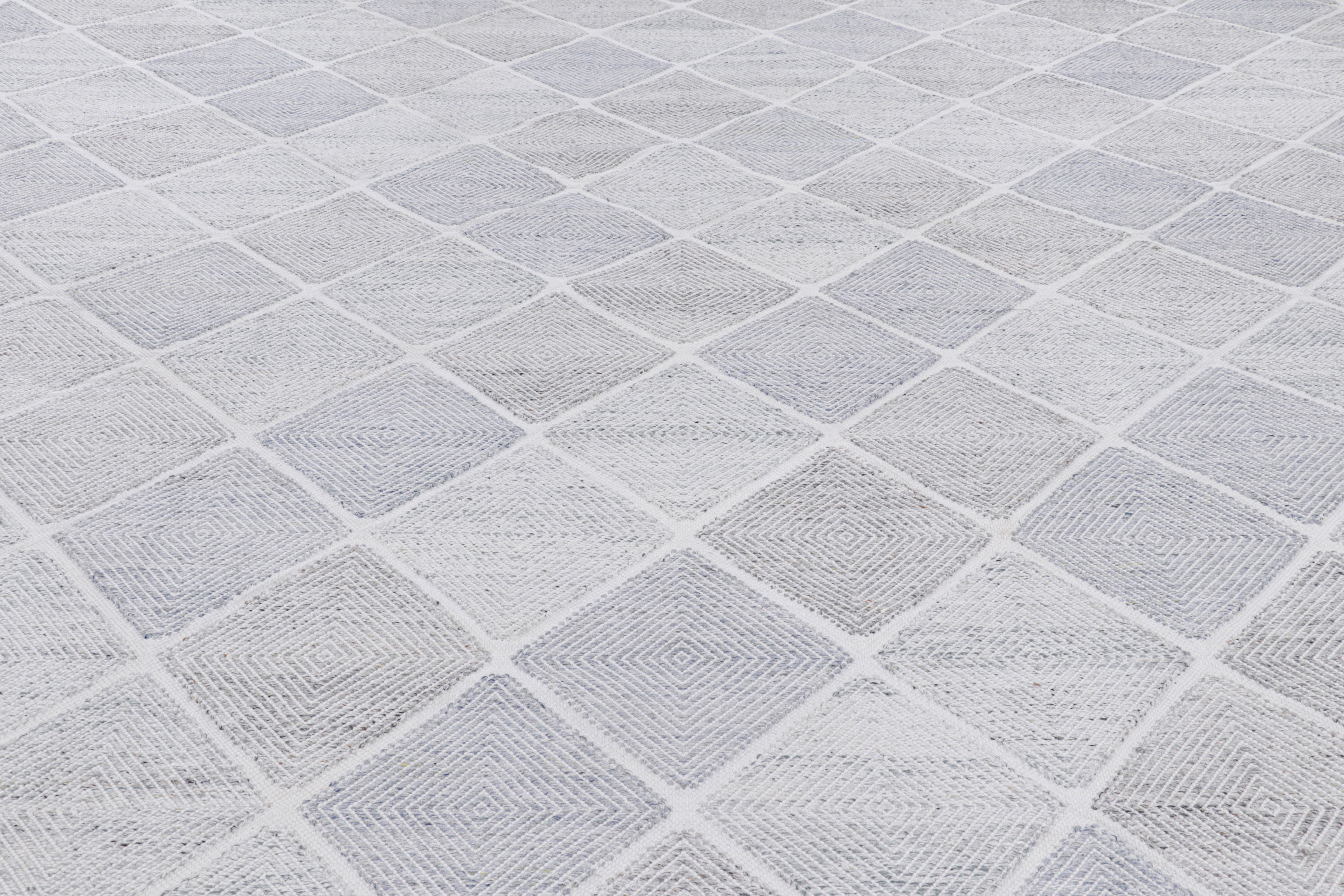 Handwoven in our unique blend of performance yarns, this 14x15 oversized flatweave is an exciting new addition to the outdoor rug and flatweave line of Rug & Kilim’s Scandinavian rug collection—a contemporary reimagining of Swedish minimalism and