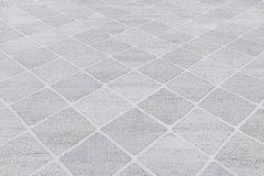 Rug & Kilim’s Oversized Scandinavian Style Outdoor Rug in Blue and Gray Tones