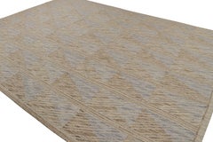 Rug & Kilim’s Oversized Scandinavian Style Rug in Beige-Brown Geometric Patterns