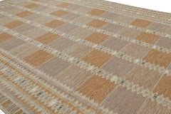 Rug & Kilim’s Oversized Scandinavian Style Rug in Beige-Brown Geometric Patterns