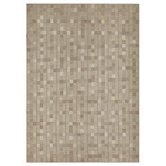 Rug & Kilim’s Oversized Scandinavian Style Rug in Beige-Brown Geometric Patterns