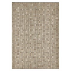 Rug & Kilim’s Oversized Scandinavian Style Rug in Beige-Brown Geometric Patterns