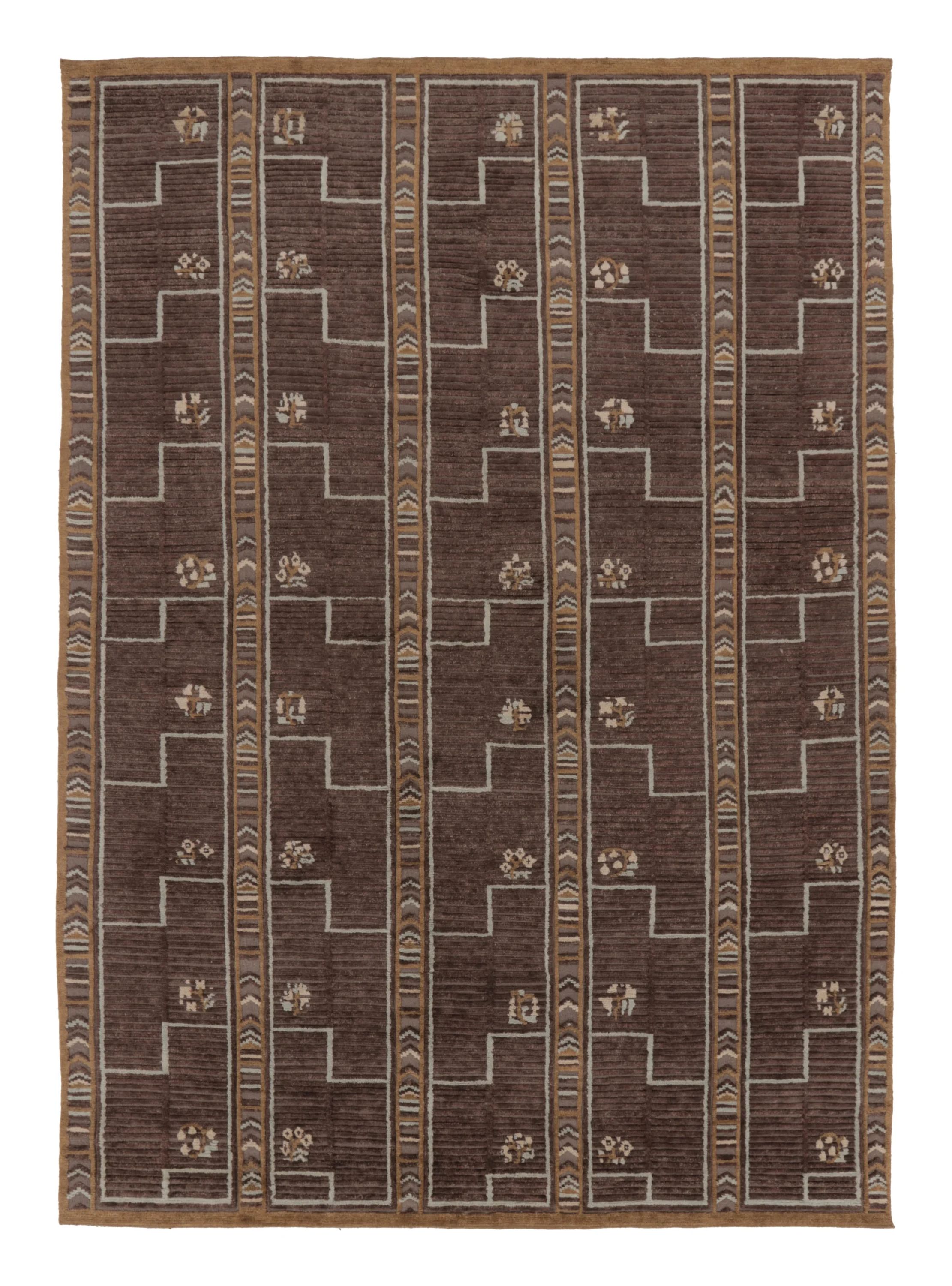 Rug & Kilim’s Oversized Scandinavian Style Rug in Earthy Brown Hues