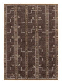 Alfombra extragrande de estilo escandinavo de Rug & Kilim en tonos marrones terrosos