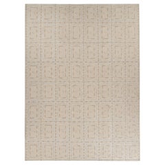 Rug & Kilim’s Oversized Scandinavian Style Rug, Minimalist Geometry in Silk