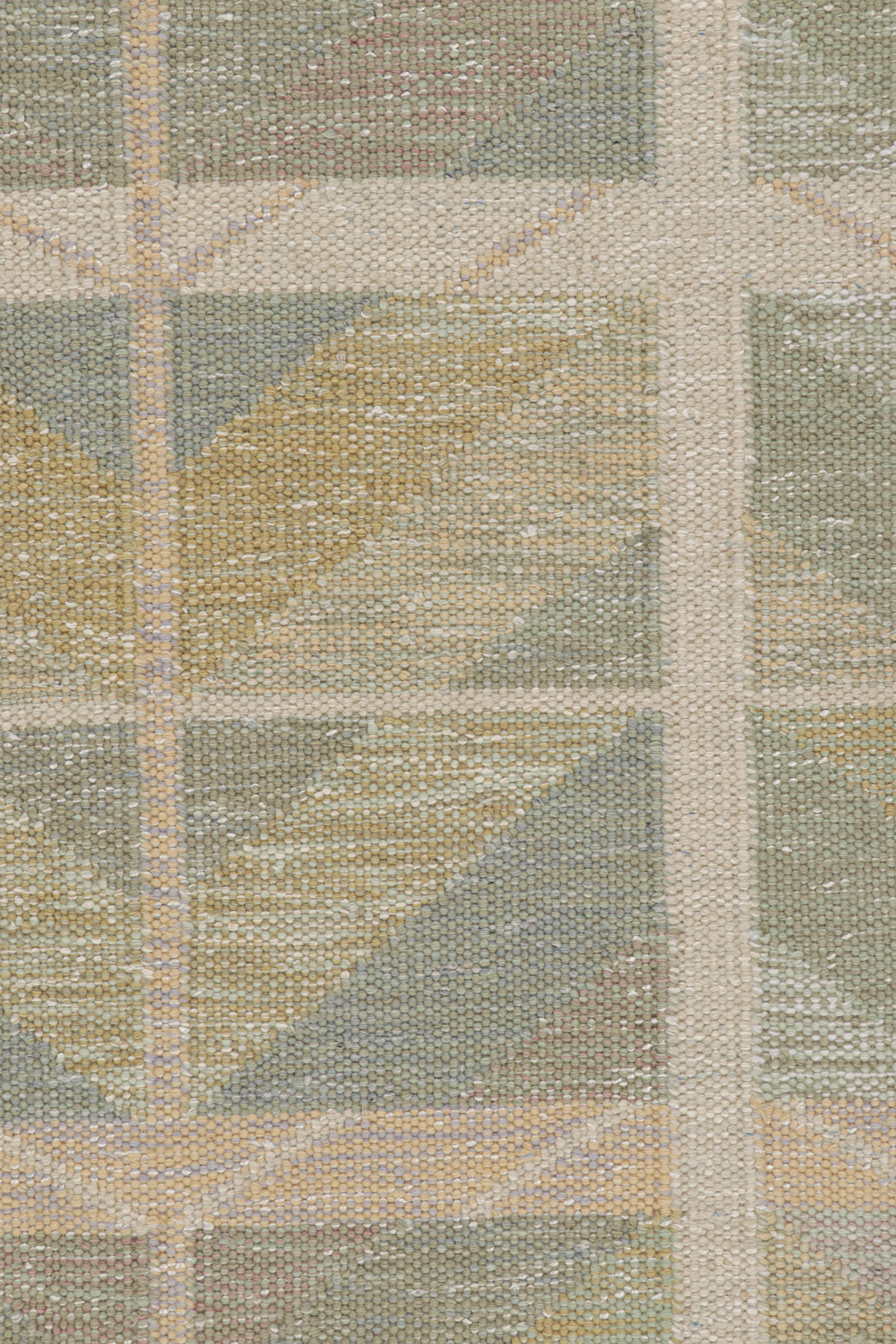 Moderno Rug & Kilim: Tappeto oversize in stile scandinavo con motivi geometrici Chevron in vendita