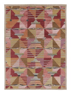 Rug & Kilim’s Oversized Scandinavian Style Rug with Polychromatic Pattern