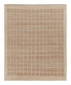 Rug & Kilim’s Oversized Scandinavian Style Rug with Textural High-Low Grid