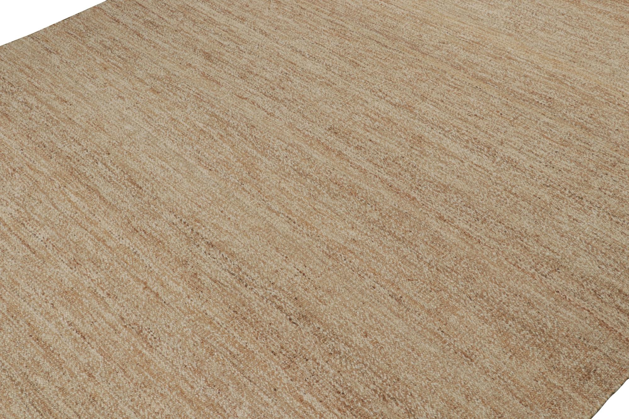 Este contemporáneo tejido plano de 12x18 pertenece a la nueva colección de Rug & Kilim, tejida a mano con una mezcla de lana y yute.

Sobre el diseño:

Este kilim de gran tamaño tiene una textura boucle de buen gusto y una sensación de movimiento