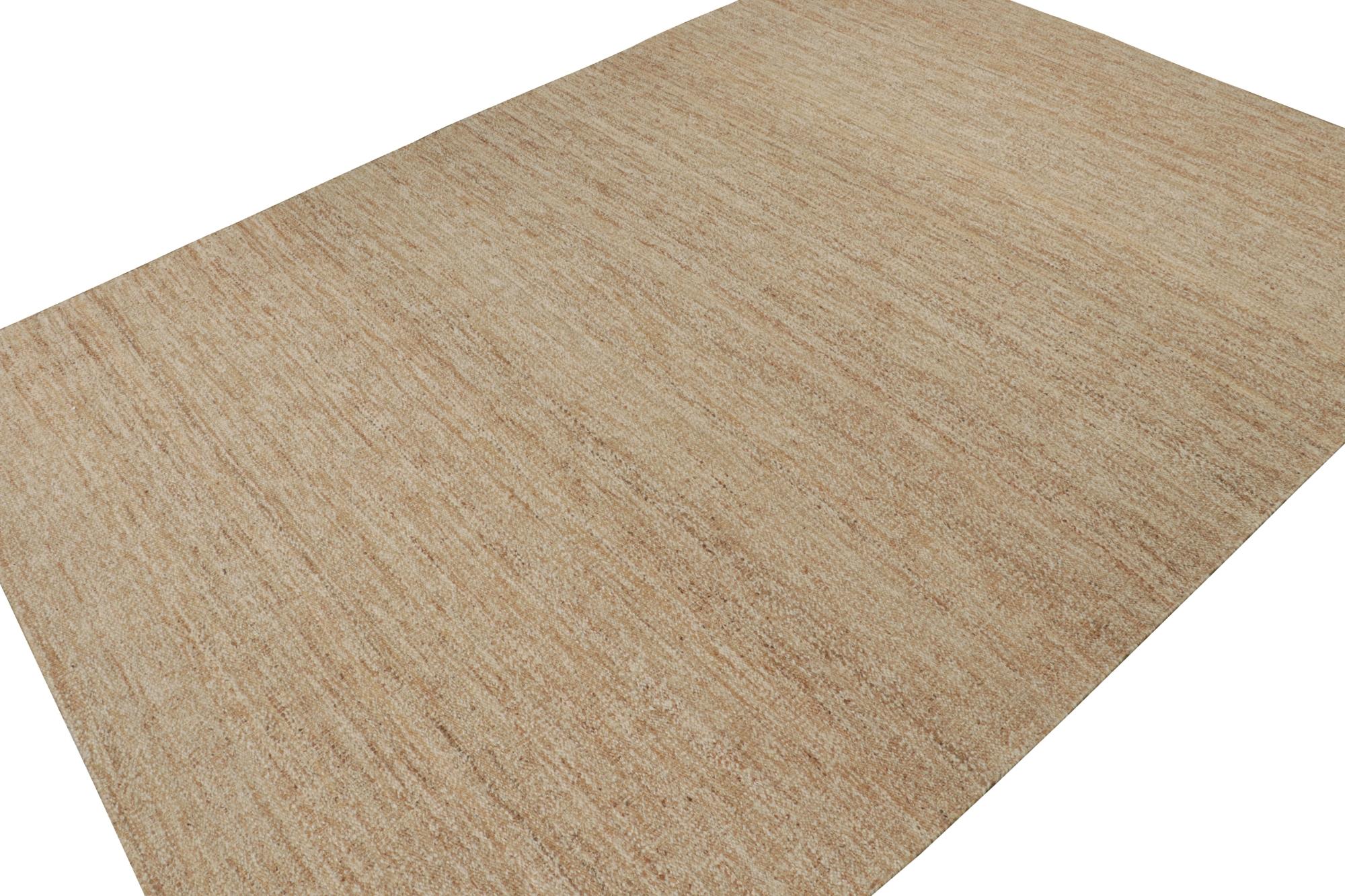 Kilim macizo sobredimensionado de Rug & Kilim en tonos beige-marrón Moderno en venta