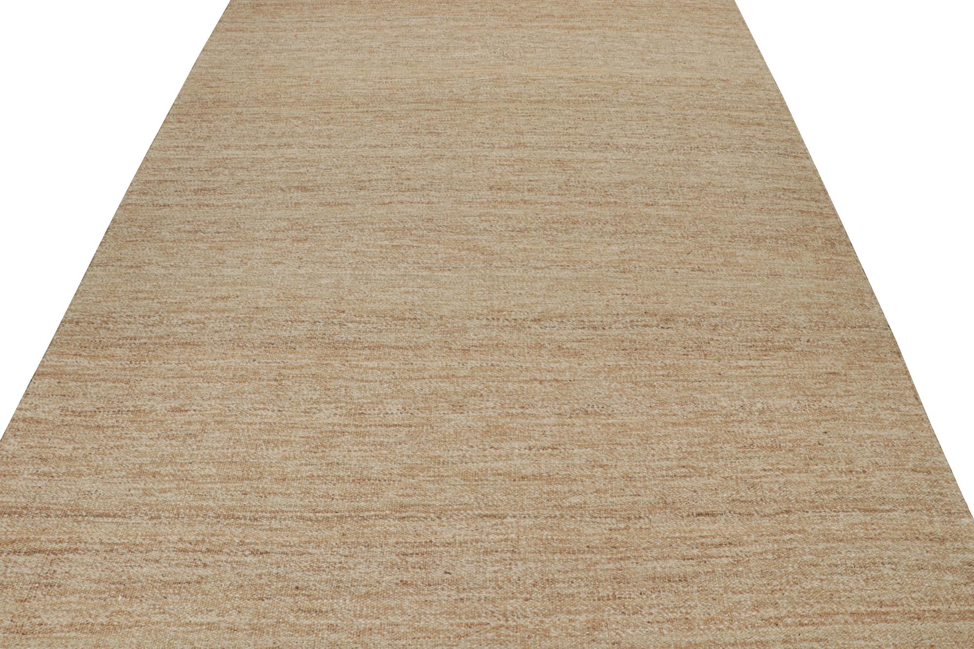 Kilim macizo sobredimensionado de Rug & Kilim en tonos beige-marrón Indio en venta