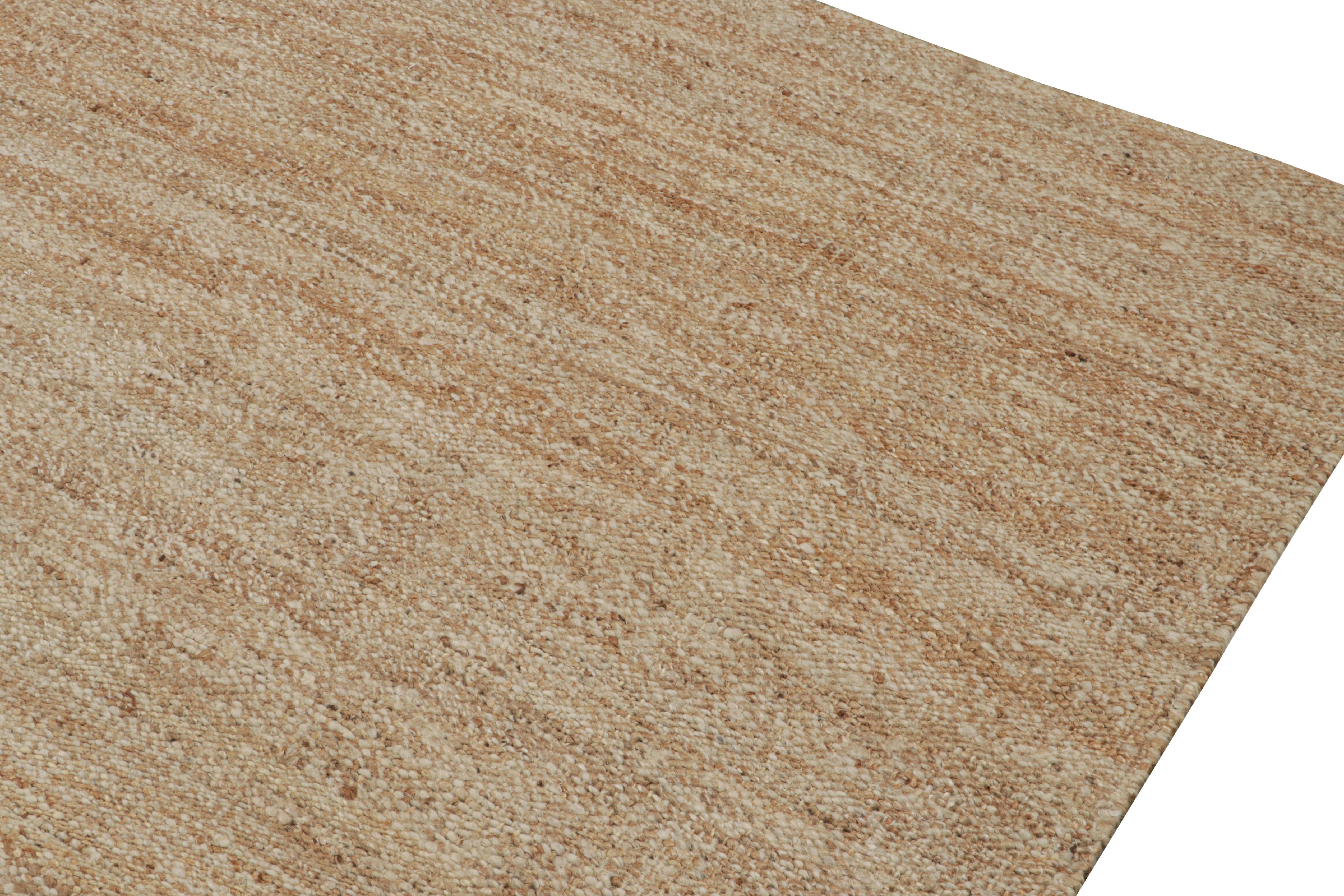 Kilim macizo sobredimensionado de Rug & Kilim en tonos beige-marrón Anudado a mano en venta