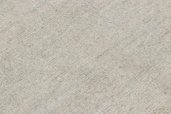 Rug & Kilim’s Oversized Textural Custom Rug Design, Solid Beige and Cream Striae
