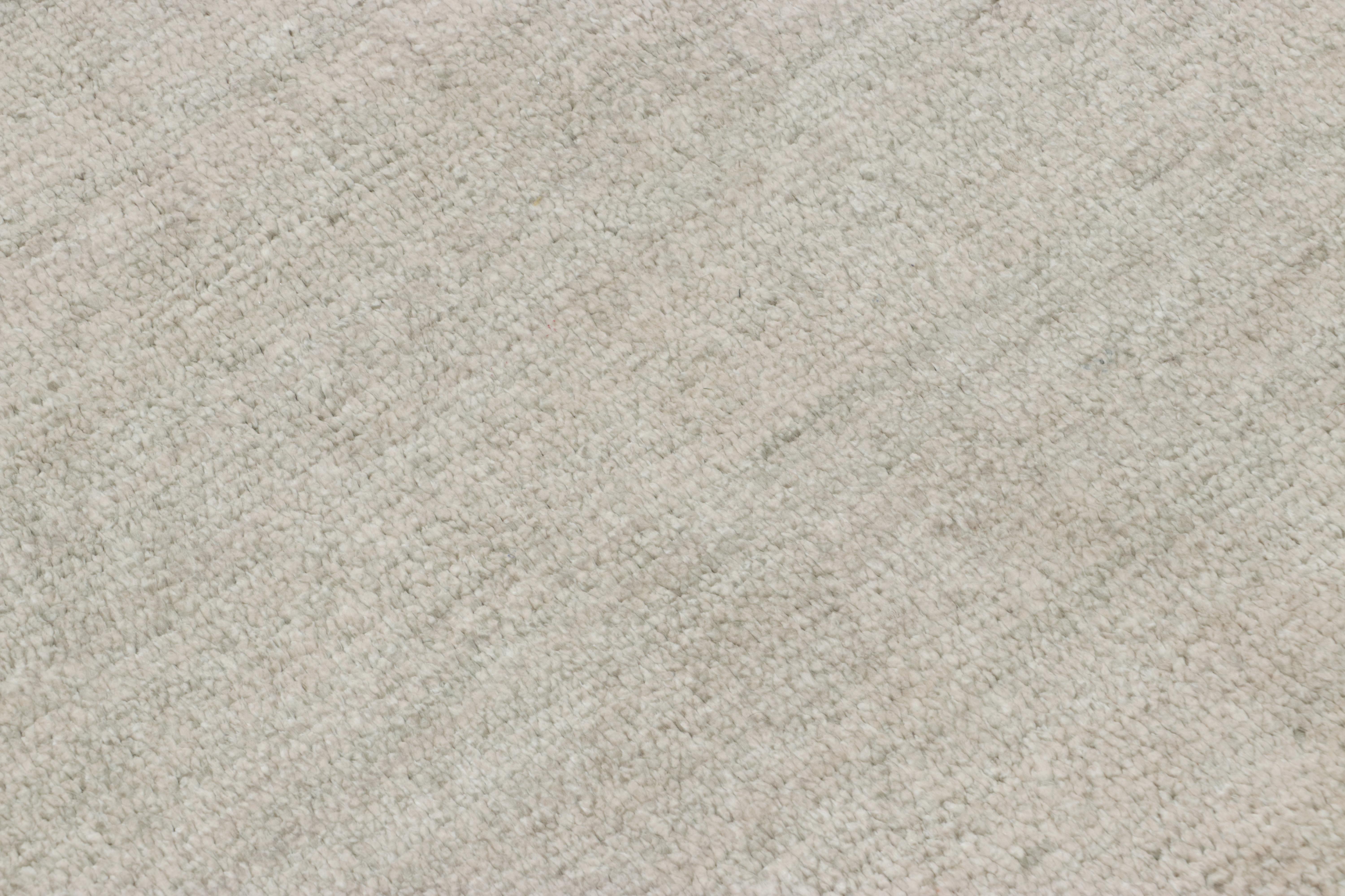 Made with hand-knotted silk, this 10x12 oversized contemporary rug is a custom rug design from Rug & Kilim’s Textural rug collection—an exemplar of one of our most luxurious pile qualities, and a durable choice of simple elegance in its unique play