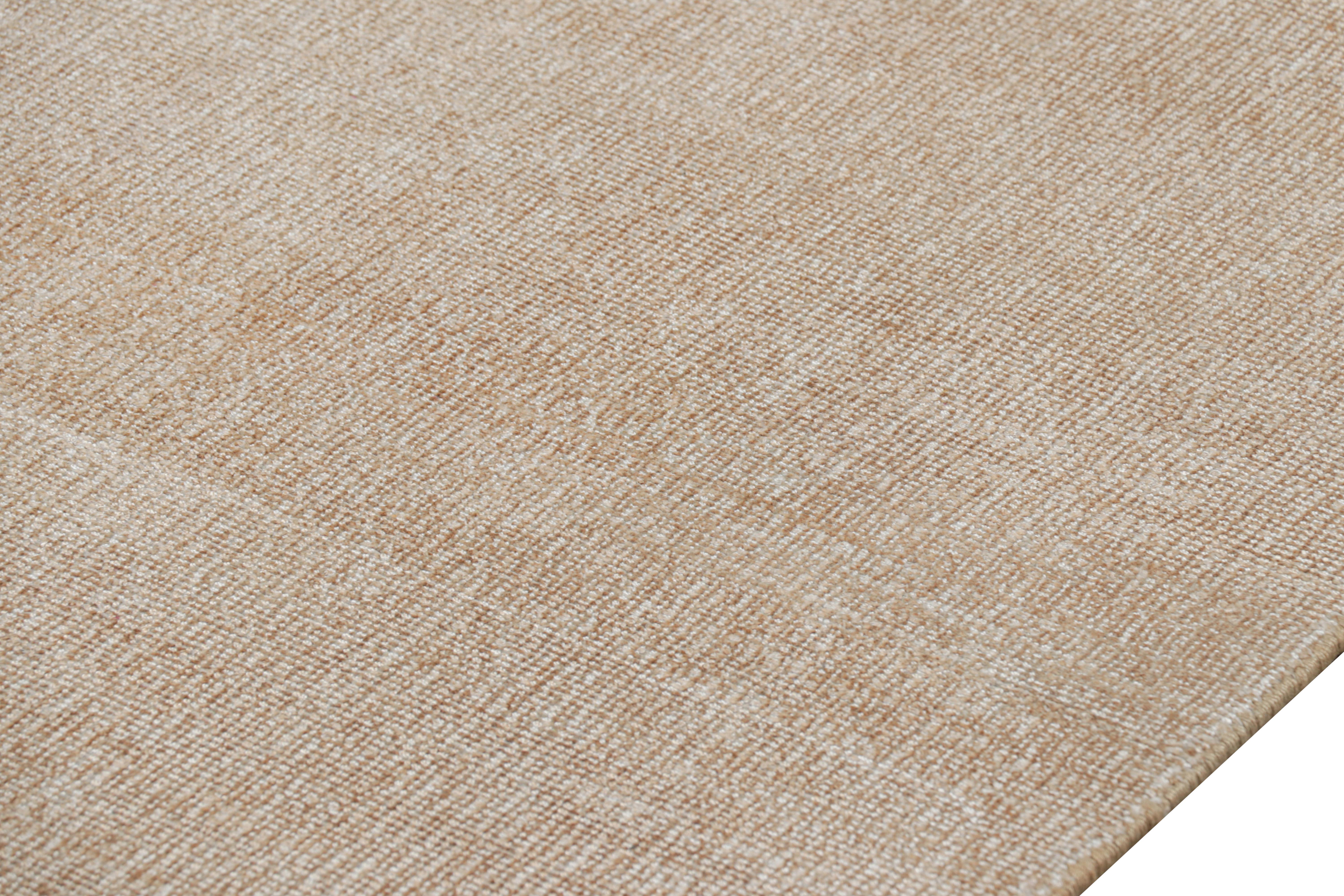 Rug & Kilim's Oversized Textural Rug in Beige-Brown Tones & Striae (tapis texturé surdimensionné dans les tons beige-brun et rayures) Neuf - En vente à Long Island City, NY