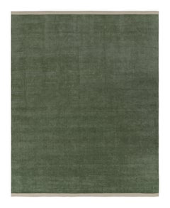 Rug & Kilim’s Oversized Textural Rug in Forest Green Tones & Striae