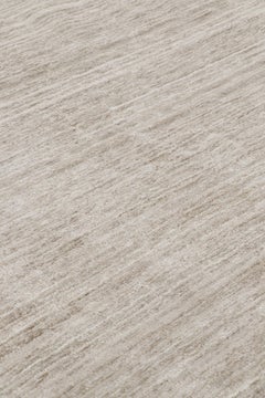 Rug & Kilim’s Oversized Textural Rug In Solid Beige and Cream Tones and Striae