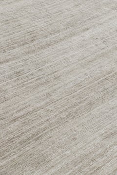 Rug & Kilim’s Oversized Textural Rug In Solid Beige and Taupe Tones Striae