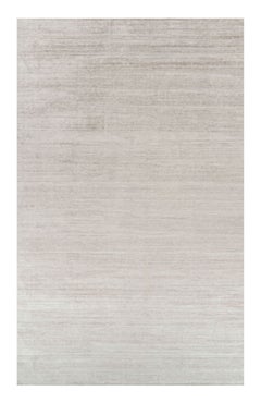 Rug & Kilim’s Oversized Textural Rug In Solid Taupe and White Tones and Striae