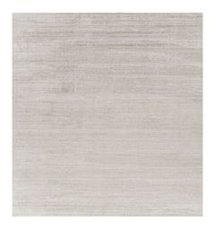 Rug & Kilim’s Oversized Textural Rug In Solid Taupe and White Tones and Striae
