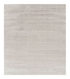 Rug & Kilim’s Oversized Textural Rug In Solid Taupe and White Tones and Striae
