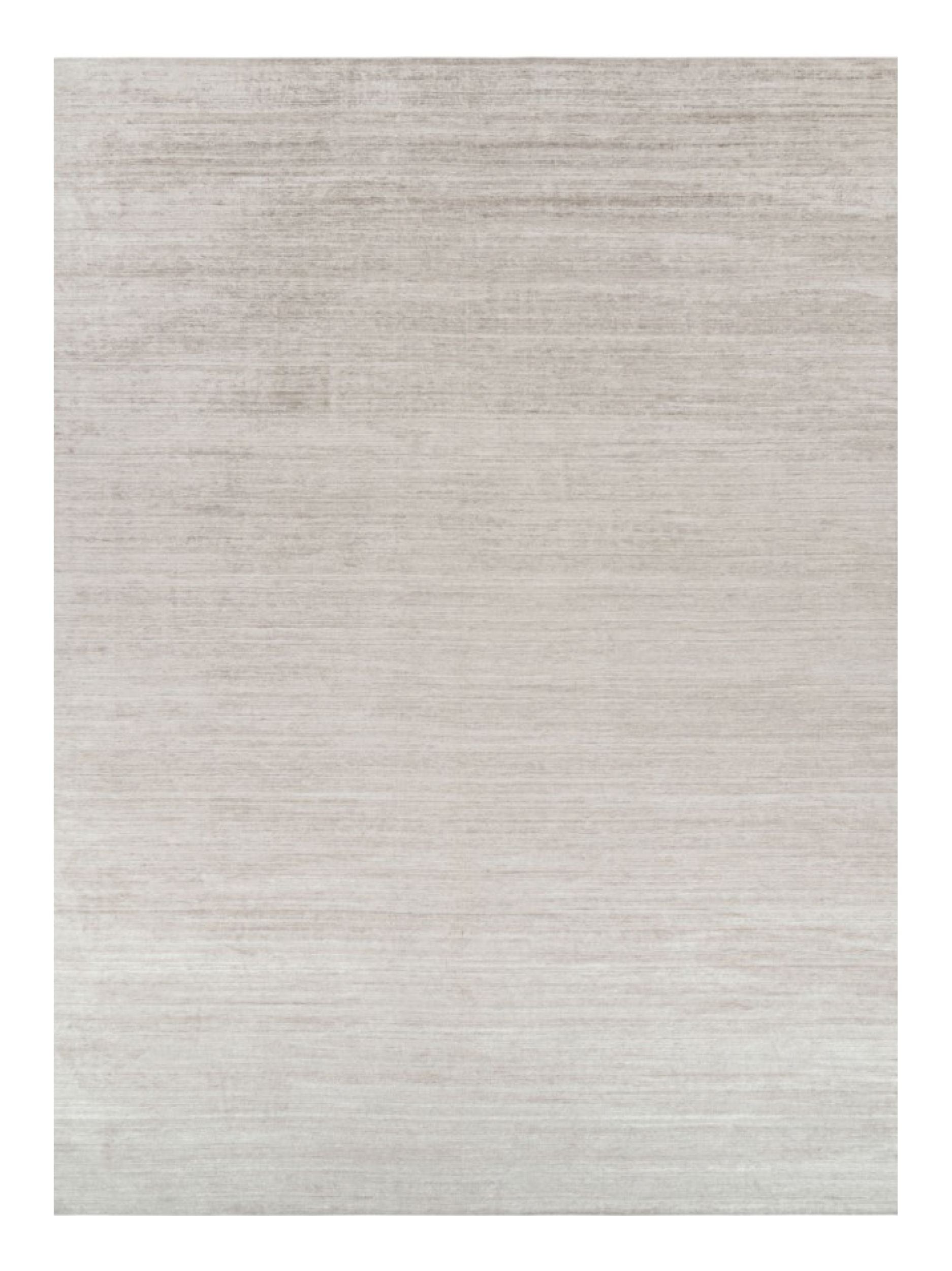 Rug & Kilim’s Oversized Textural Rug In Solid Taupe and White Tones and Striae