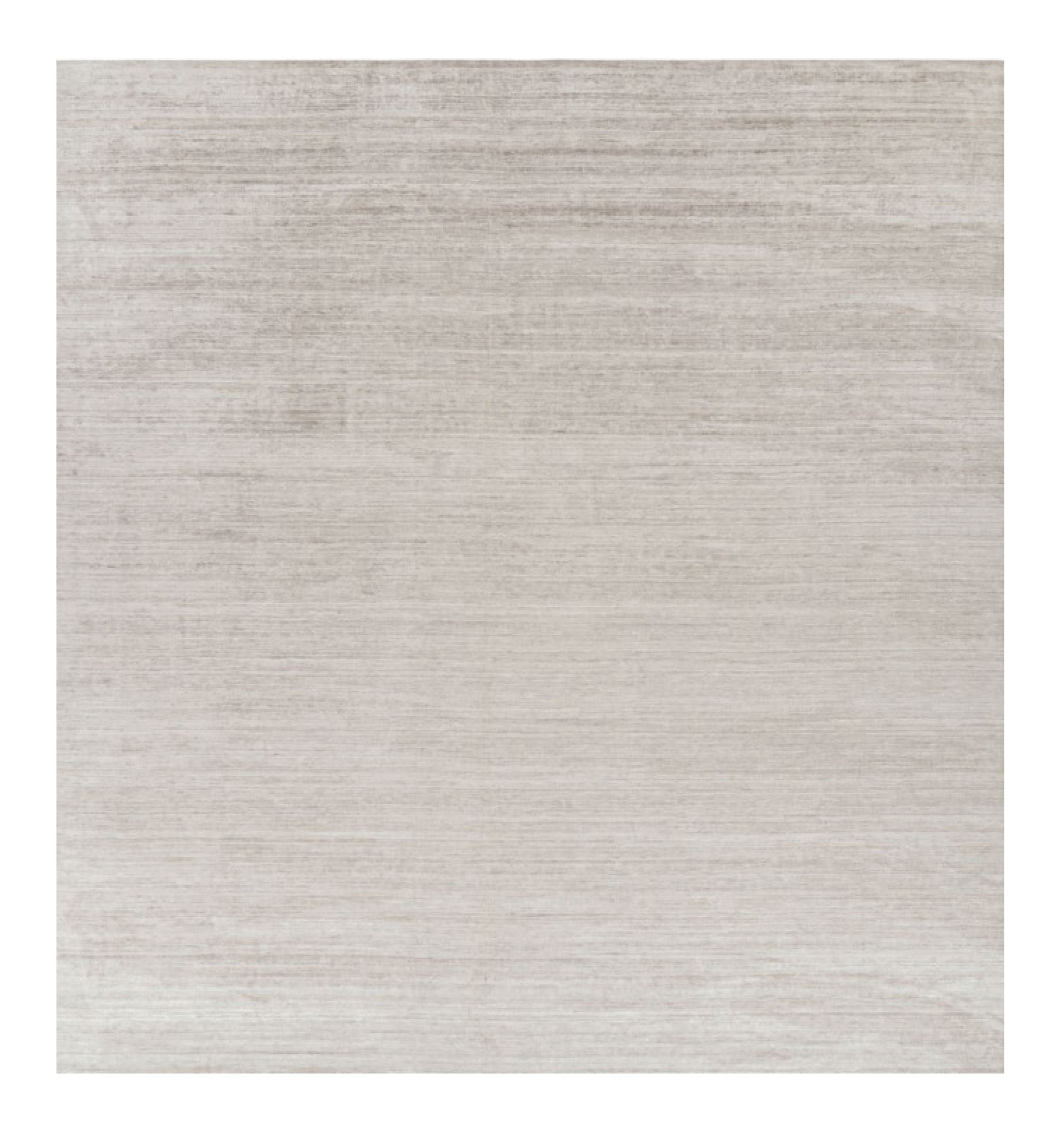 Rug & Kilim’s Oversized Textural Rug In Solid Taupe and White Tones and Striae