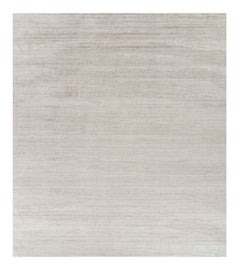Rug & Kilim’s Oversized Textural Rug In Solid Taupe and White Tones and Striae