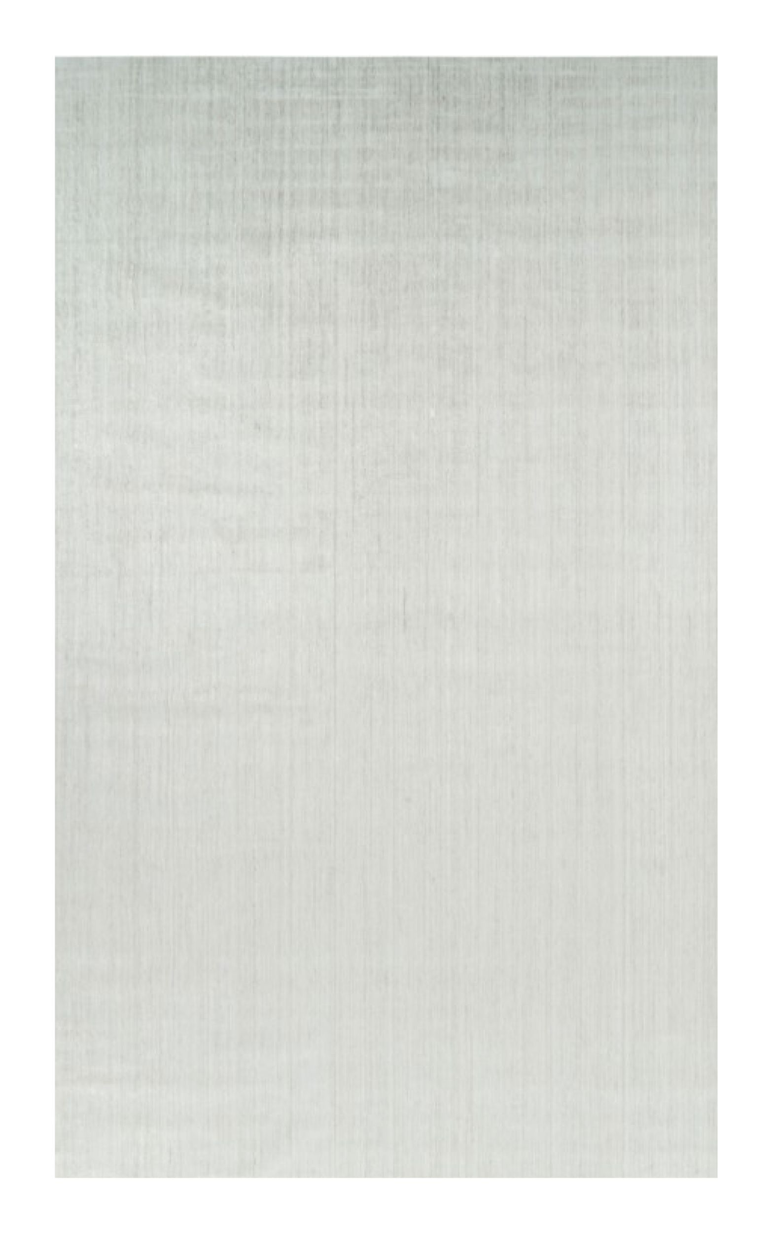Rug & Kilim’s Oversized Textural Rug In Solid White and Silver-Gray Striae