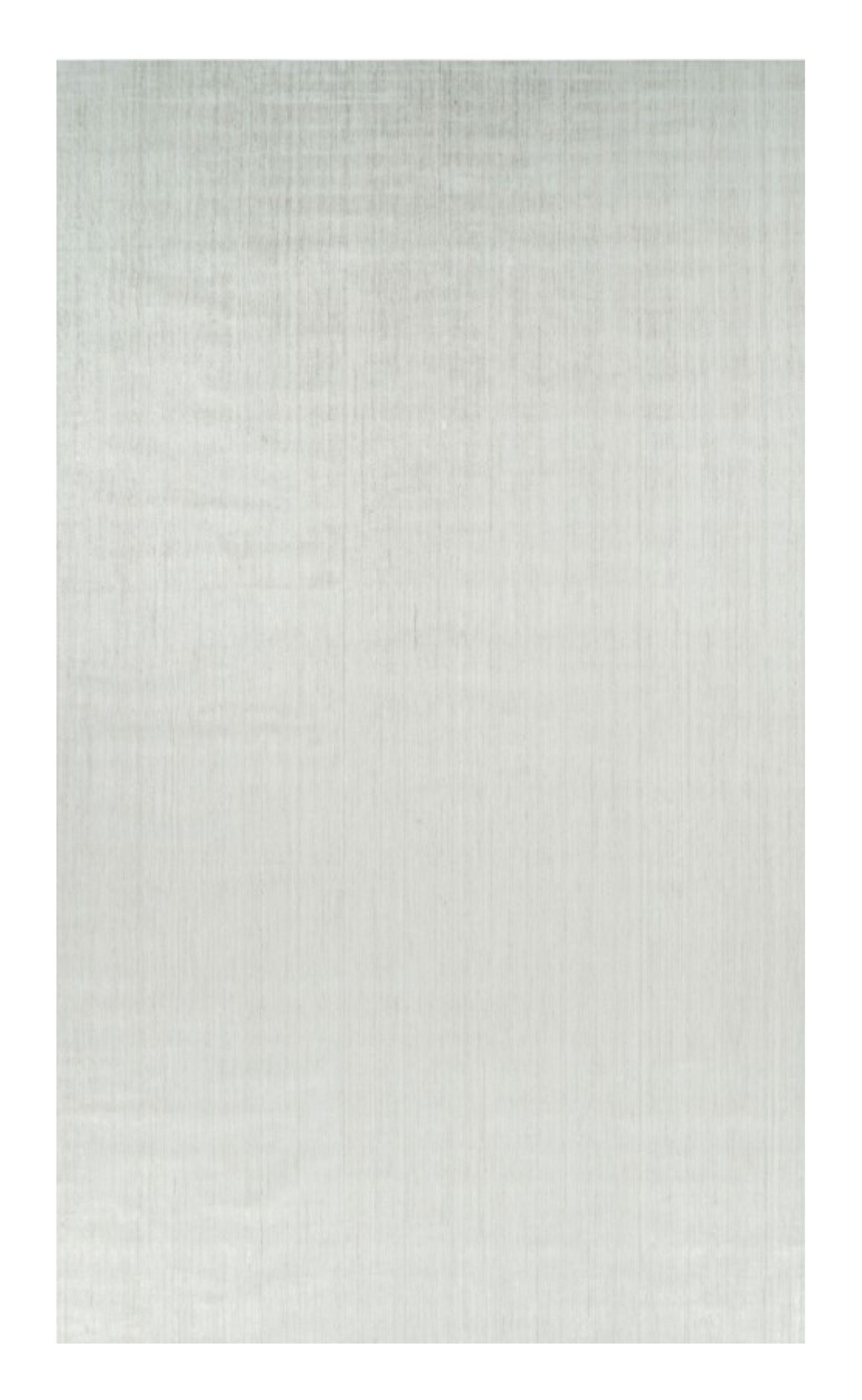 Rug & Kilim’s Oversized Textural Rug In Solid White and Silver-Gray Striae