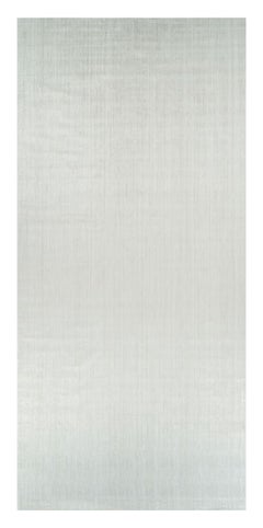 Rug & Kilim’s Oversized Textural Rug In Solid White and Silver-Gray Striae
