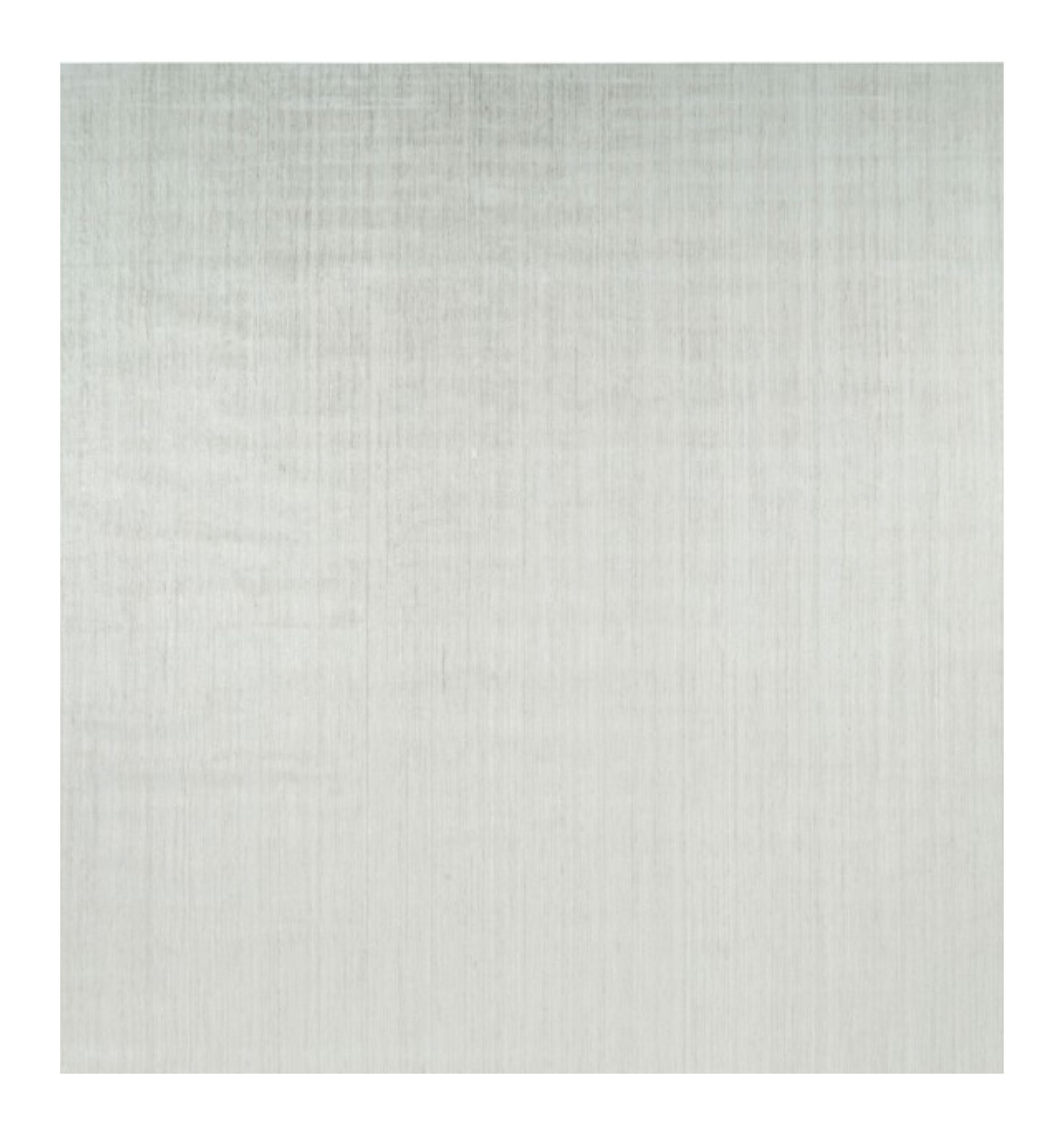 Rug & Kilim’s Oversized Textural Rug In Solid White and Silver-Gray Striae