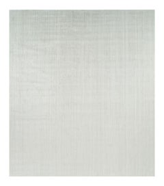 Rug & Kilim’s Oversized Textural Rug In Solid White and Silver-Gray Striae