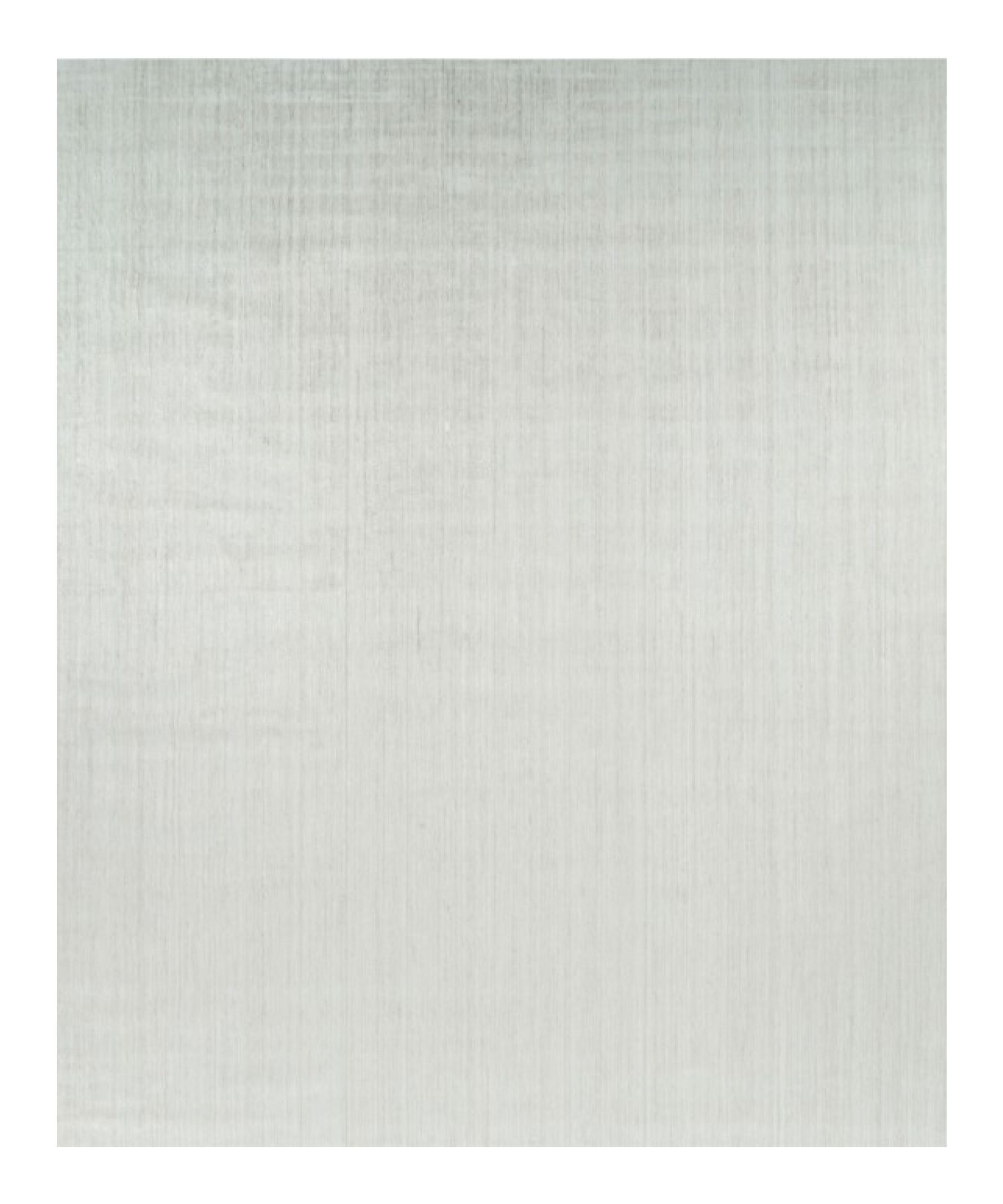 Rug & Kilim’s Oversized Textural Rug In Solid White and Silver-Gray Striae