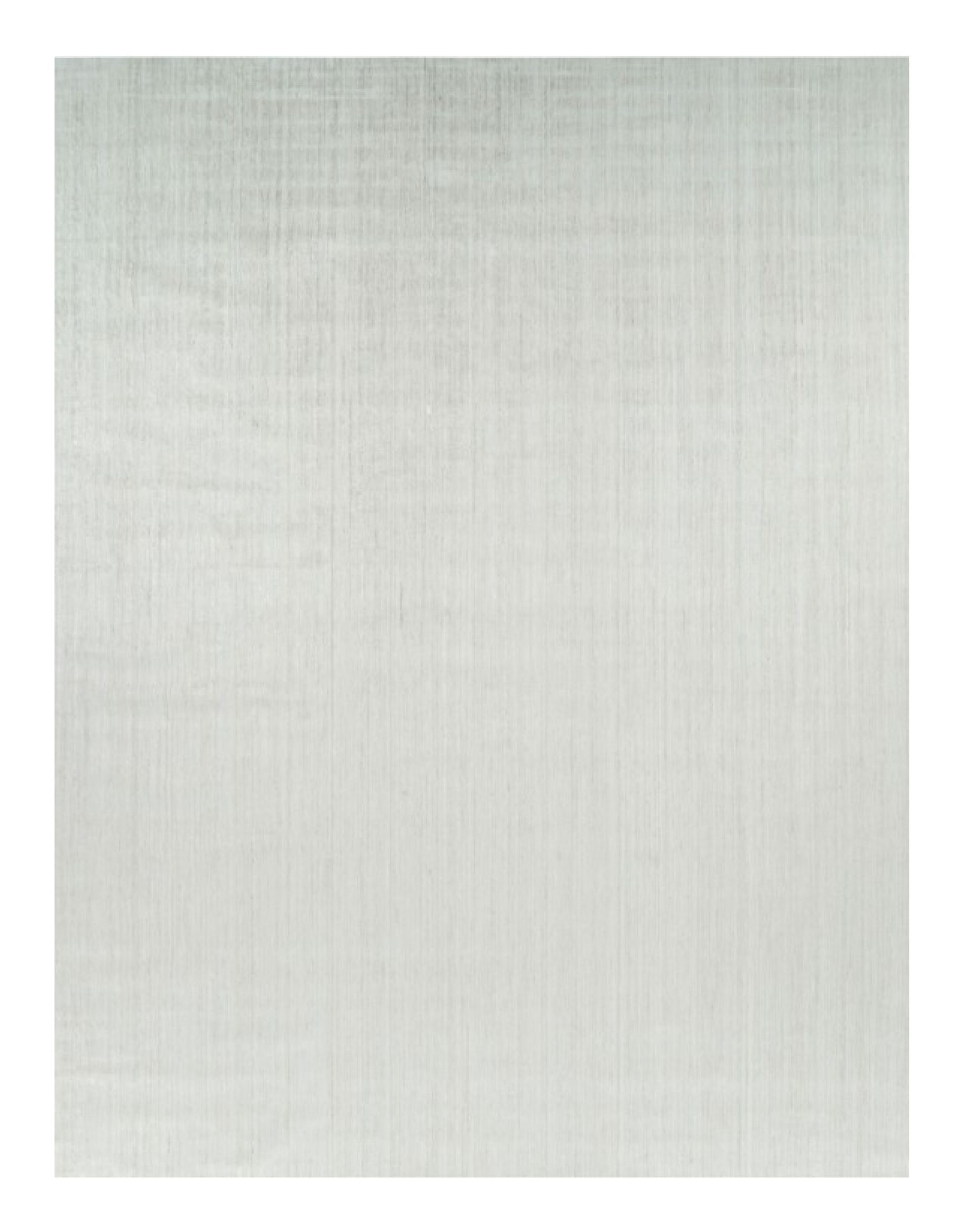Rug & Kilim’s Oversized Textural Rug In Solid White and Silver-Gray Striae
