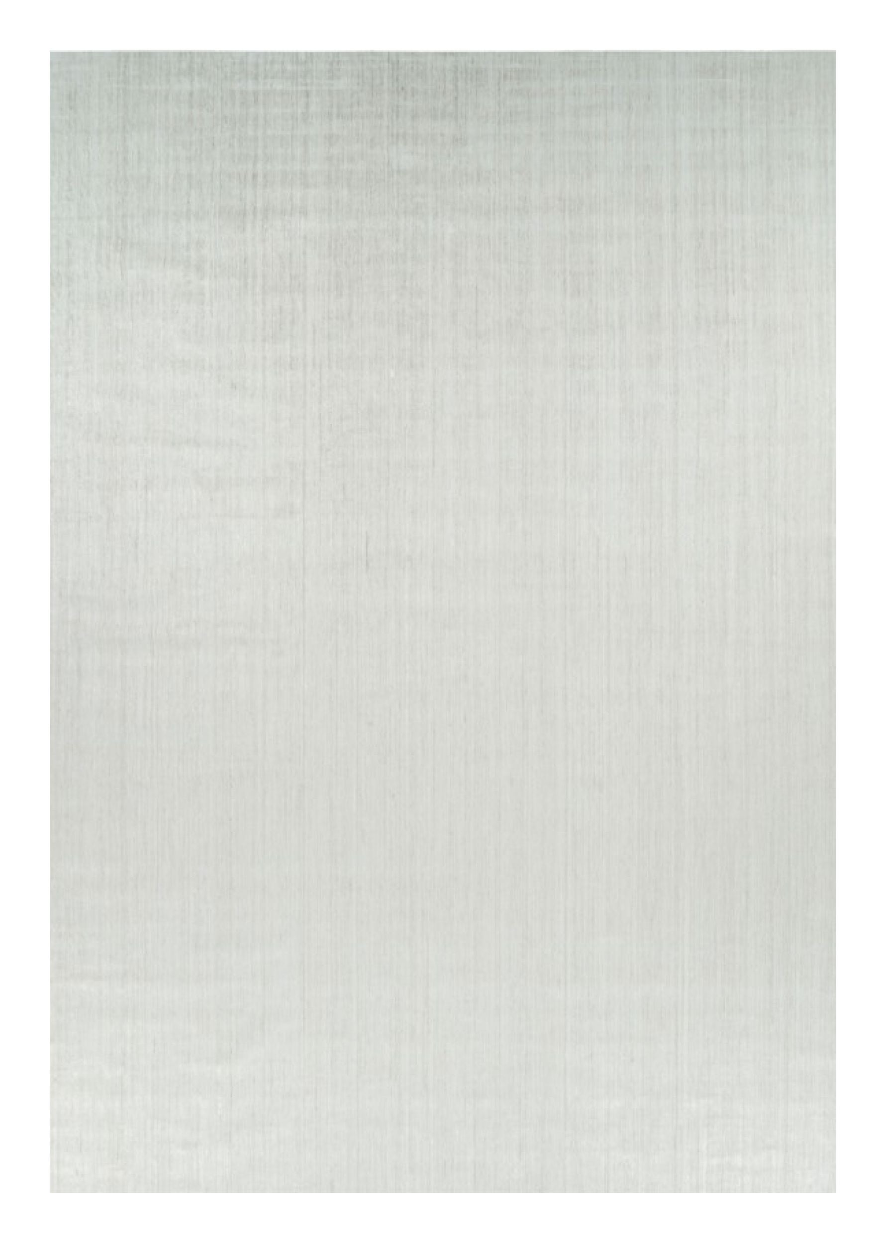 Rug & Kilim’s Oversized Textural Rug In Solid White and Silver-Gray Striae