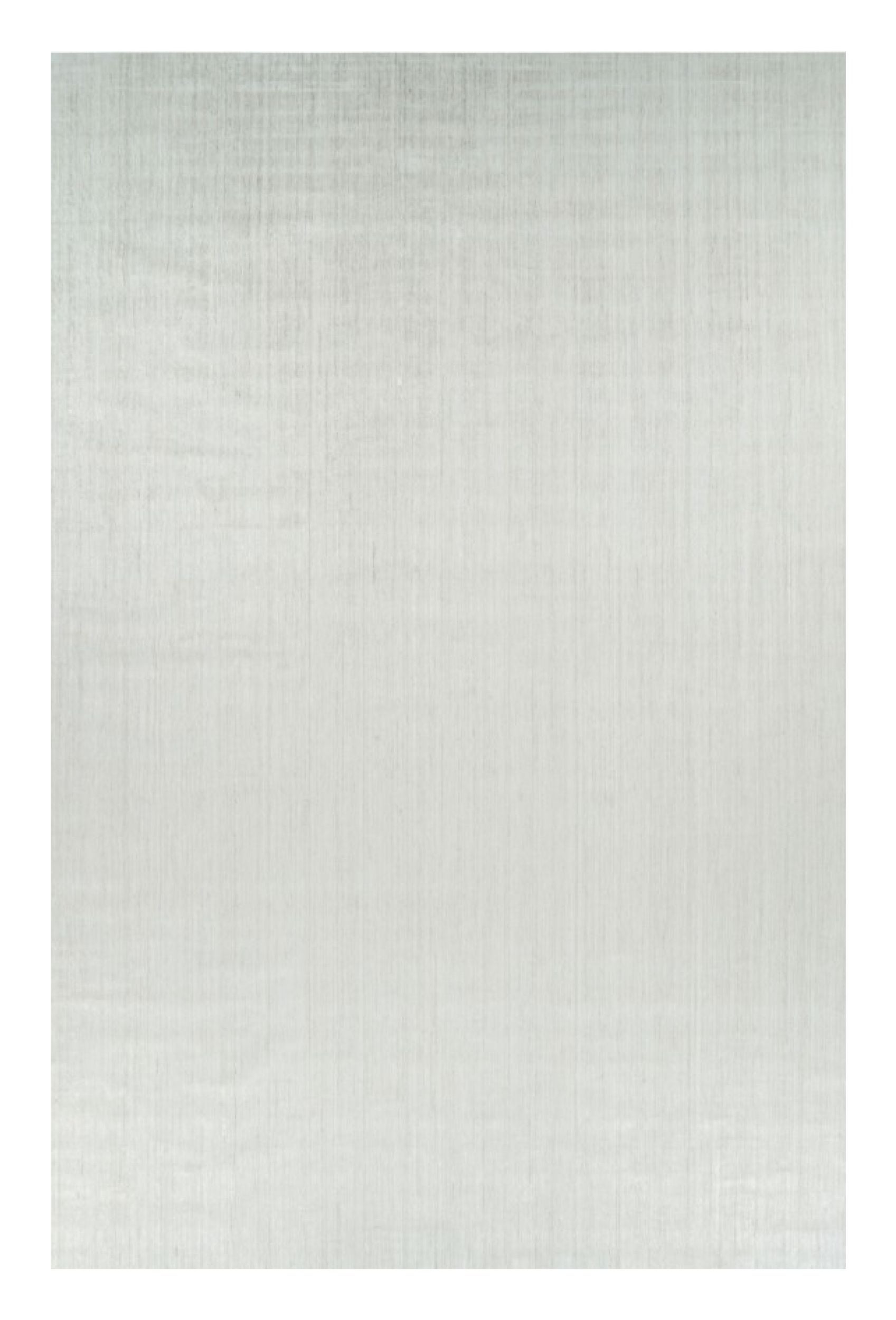 Rug & Kilim’s Oversized Textural Rug In Solid White and Silver-Gray Striae