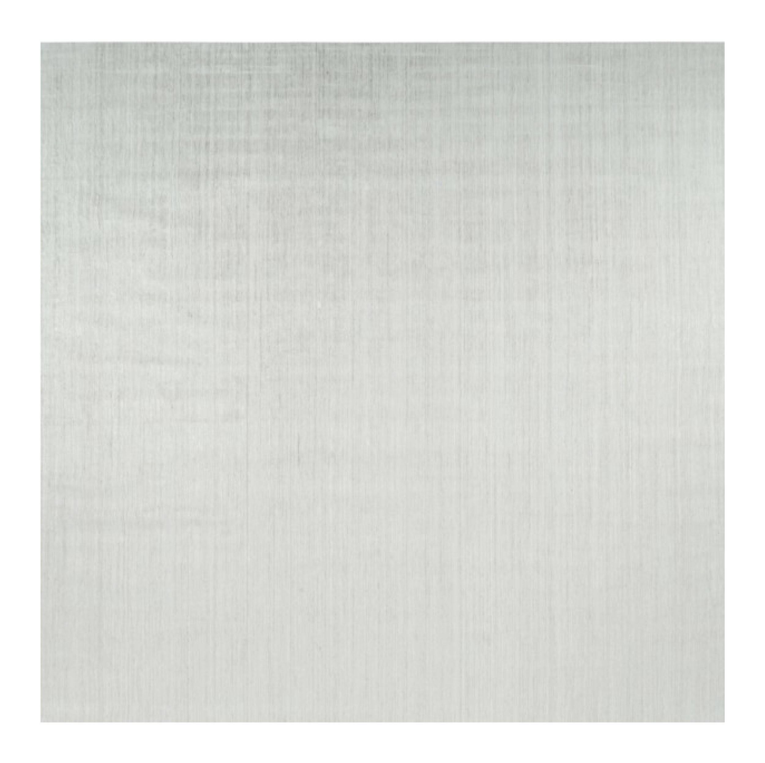 Rug & Kilim’s Oversized Textural Rug In Solid White and Silver-Gray Striae For Sale