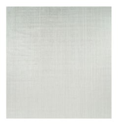 Rug & Kilim’s Oversized Textural Rug In Solid White and Silver-Gray Striae