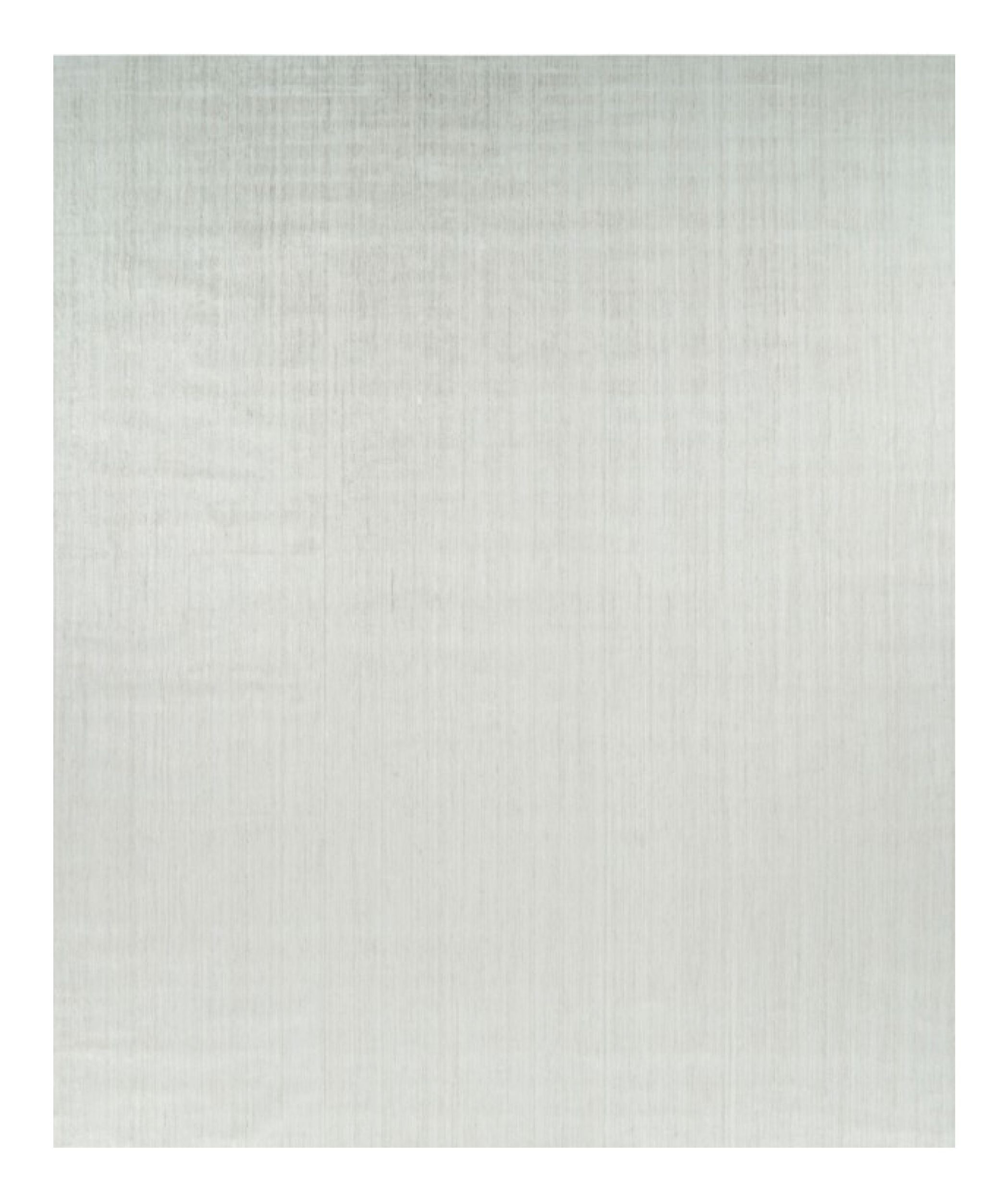 Rug & Kilim’s Oversized Textural Rug In Solid White and Silver-Gray Striae