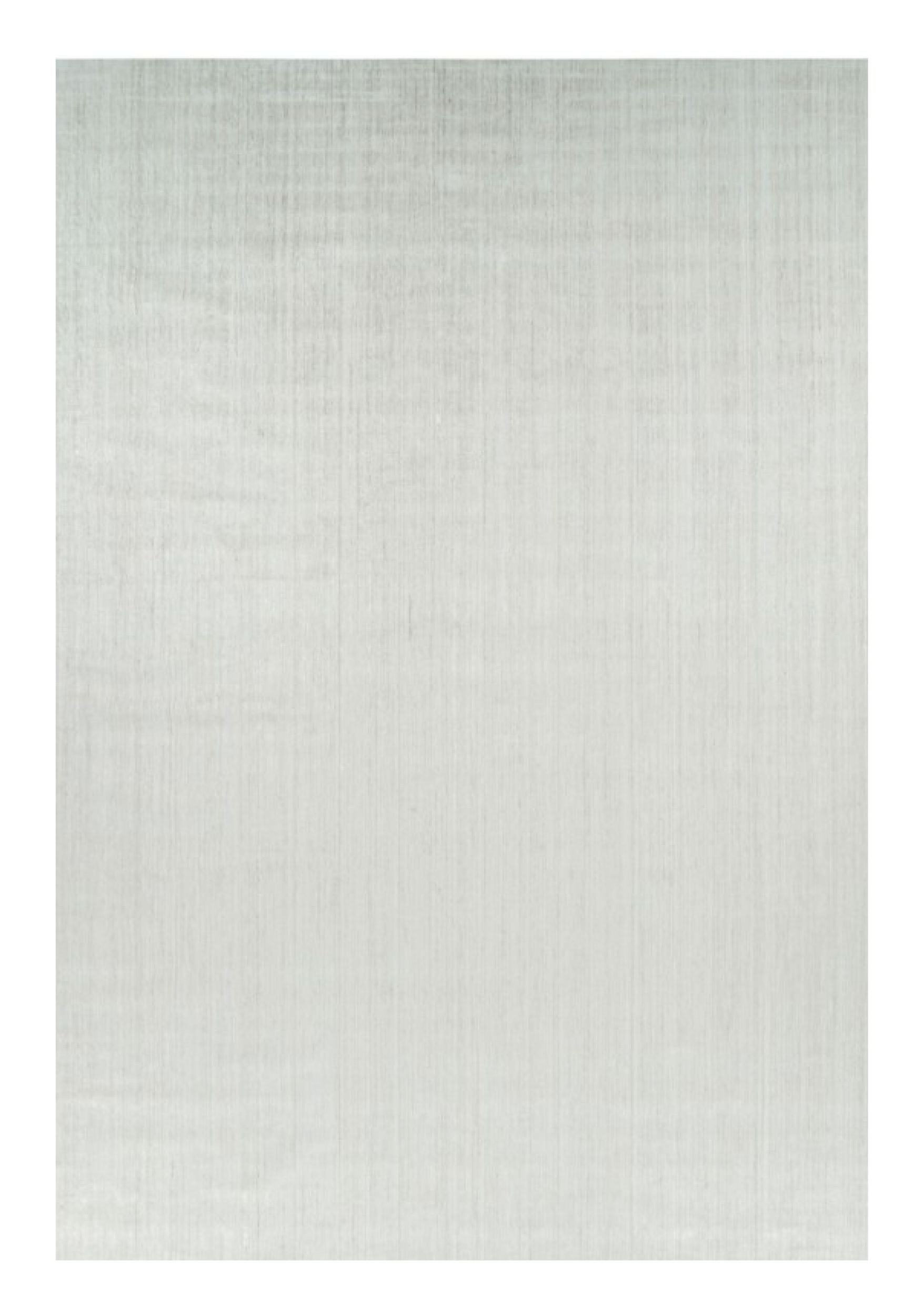 Rug & Kilim’s Oversized Textural Rug In Solid White and Silver-Gray Striae