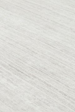 Rug & Kilim’s Oversized Textural Rug In Solid White, Beige and Cream Striae