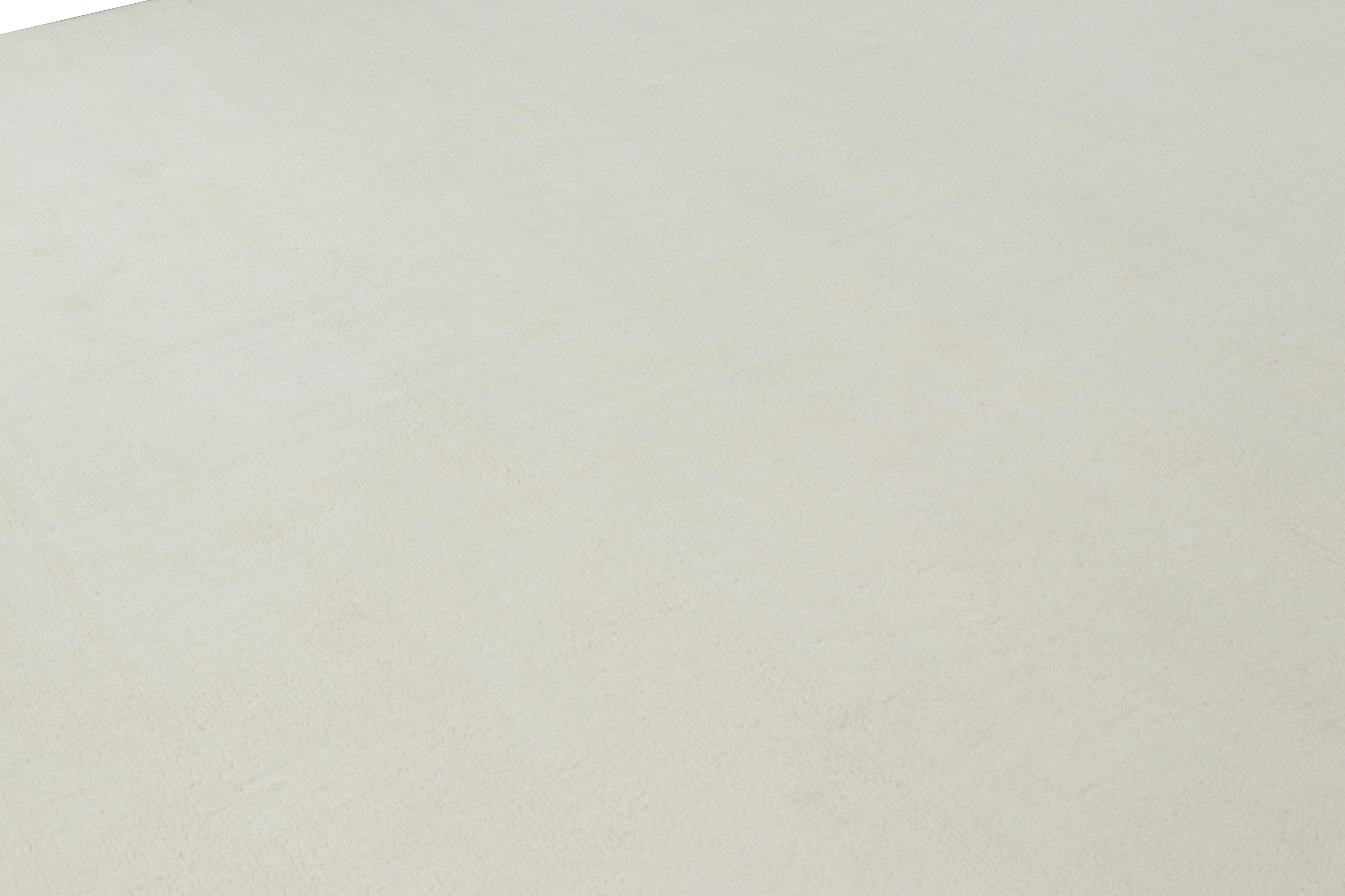 Modern Rug & Kilim’s Oversized Textural Rug in Simple, Solid Cream White Tones For Sale