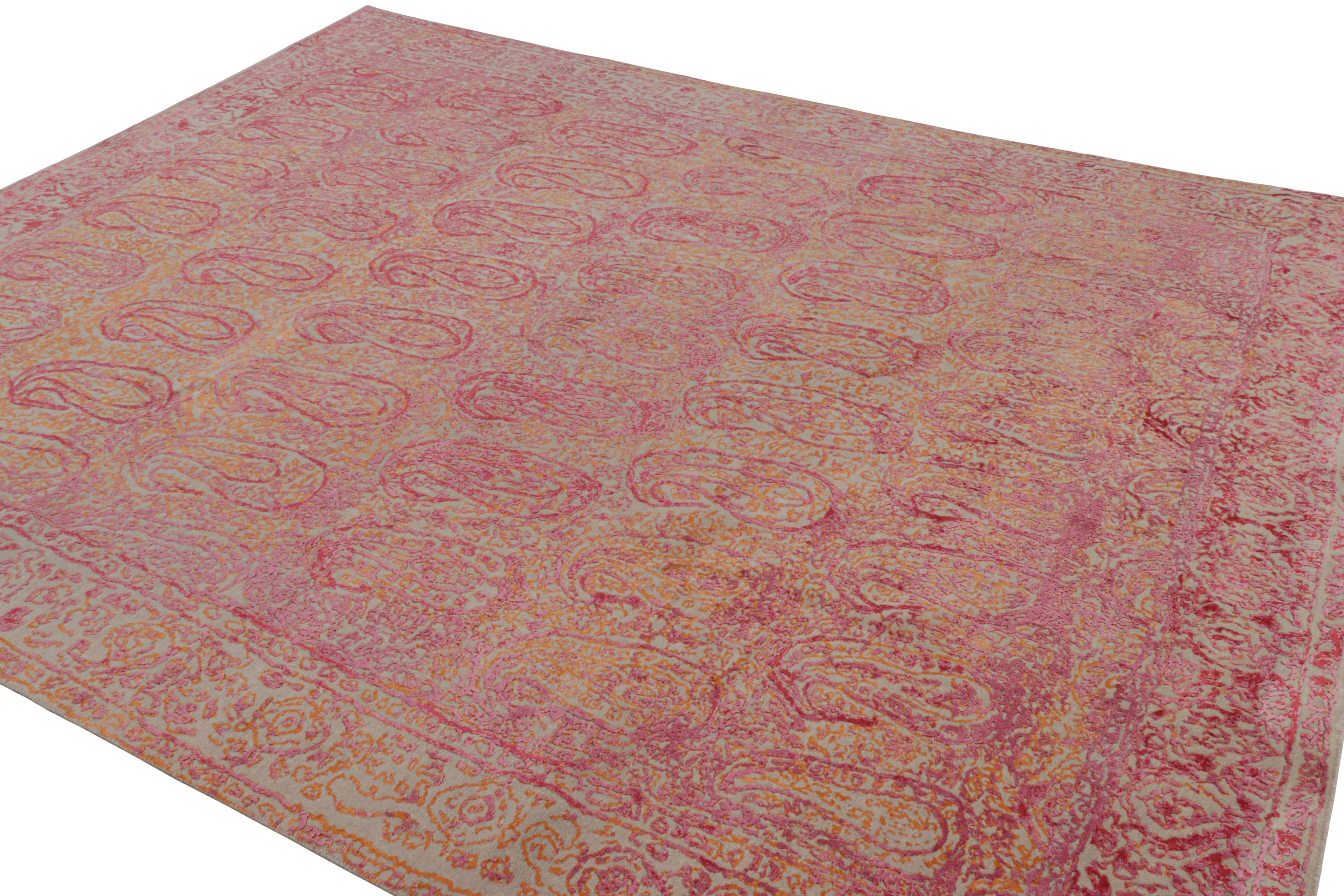pink paisley rug